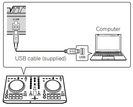 Pioneer DJ Controller DDJ-SB3 Instruction Manual - Connect your Computer to the unit via a usb cable