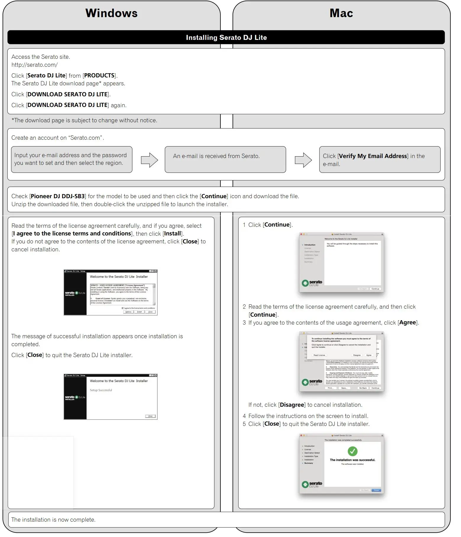 Pioneer DJ Controller DDJ-SB3 Instruction Manual - Installing the necessary software 1