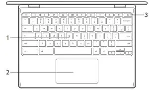 acer CB311-11H ChromeBook 311 Professional-Keyboard view