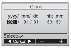 MITSUBISHI Lossnay Remote Controller PZ-62DR-E - Clock 1