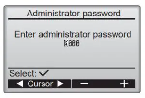 MITSUBISHI Lossnay Remote Controller PZ-62DR-E - password setting