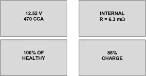 SP tools SP61060 Battery Analyser - Holding the scroll button down will halt the rotation
