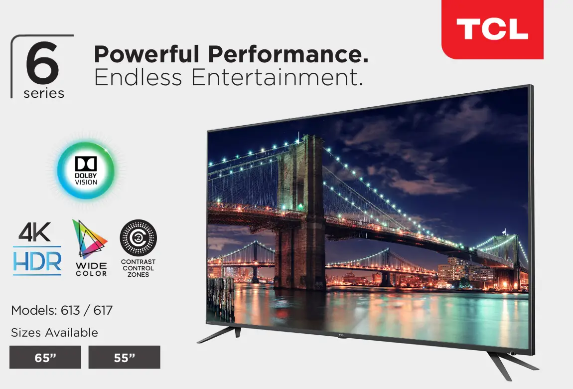 TCL’s 6-Series Combines Stunning 4K HDR Roku TV User Manual