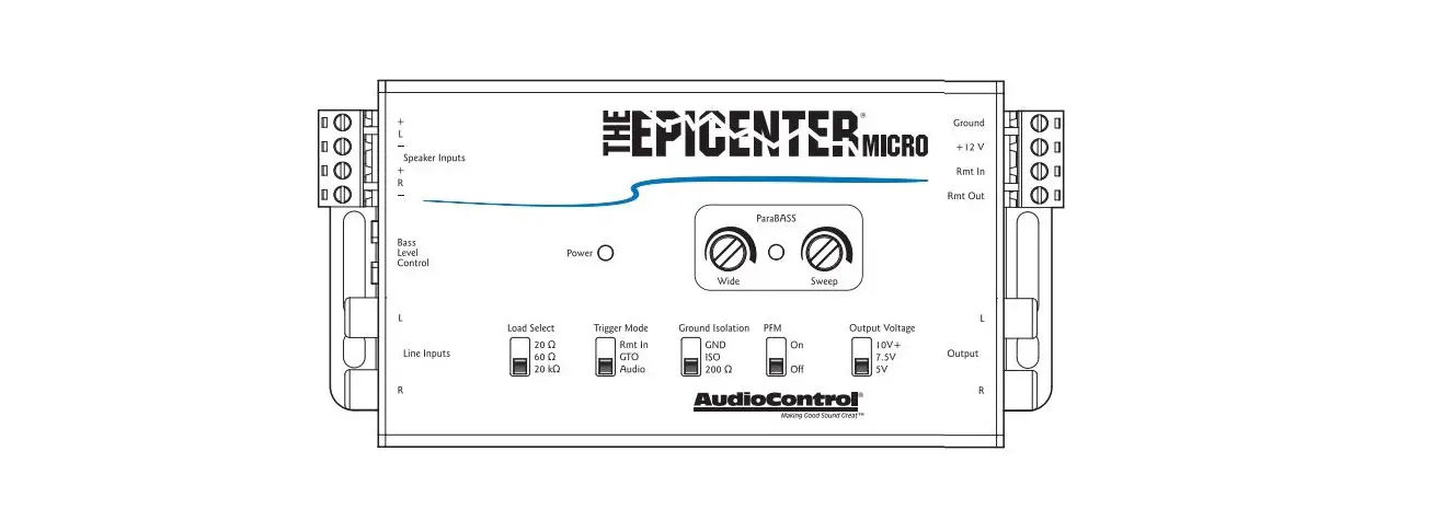 Audiocontrol 855814005860 Epicenter Bass Amplifier Expander With Remote Control Instruction Manual