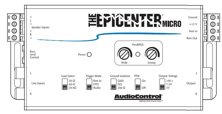 AudioControl 855814005860 Epicenter Bass Amplifier Expander with Remote Control fig1