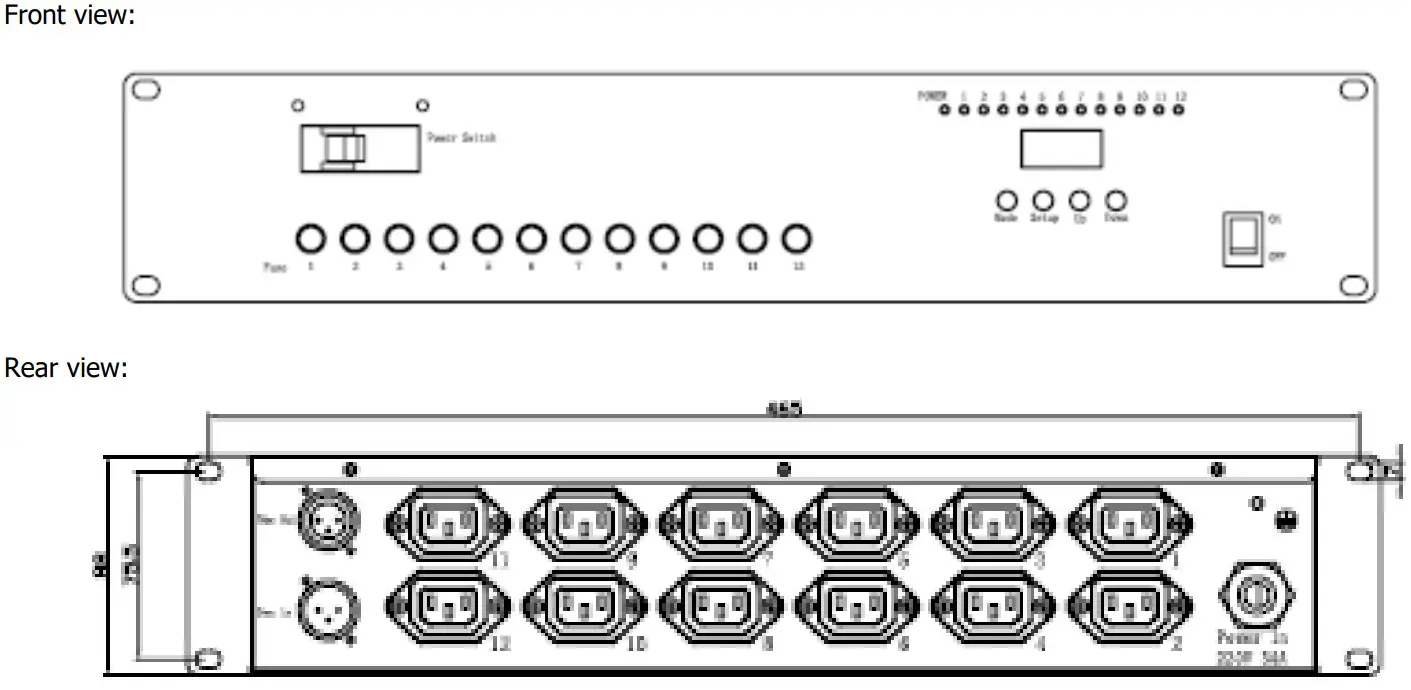 qtx RP12 12-Channel DMX Relay Pack - fig1