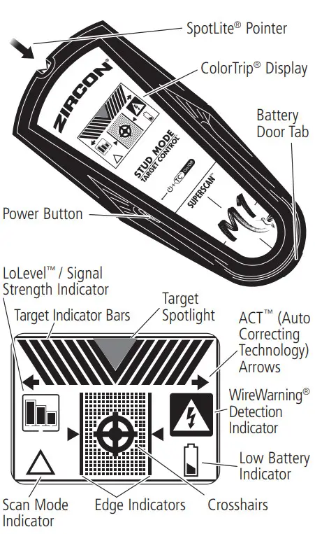 ZIRCON SuperScan M1 Advanced Stud Finder