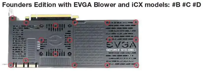 Nvidia EVGA GeForce GTX 1080 Ti - Founders Edition with EVGA Blower and iCX model #B #C #D