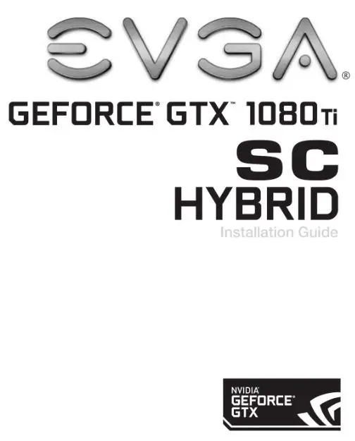 Nvidia EVGA GeForce GTX 1080 Ti Installation Guide
