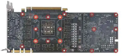 Nvidia EVGA GeForce GTX 1080 Ti - use a Phillips #1 screwdriver to remove the 4 spring screws