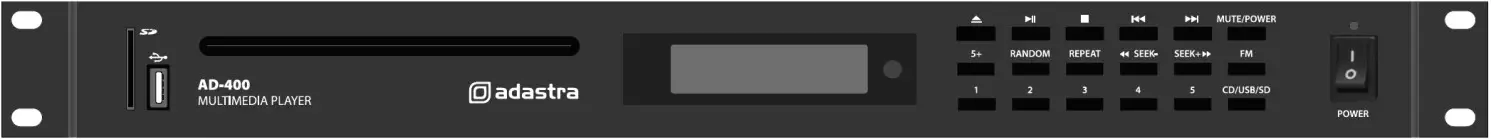 adastra AD 400 CD Player with USB SD and FM Tuner