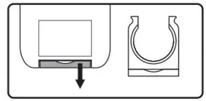 Insert the button battery to power VA-Remote RC1+