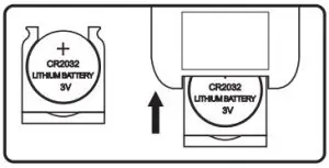Insert the button battery to power VA-Remote RC1+
