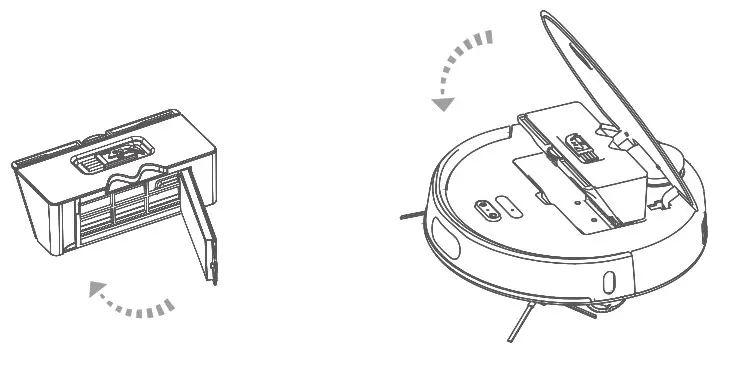Dongguan Zhike Intelligent Science Technology ZK902A Laser Sweeper Robot Vacuum Cleaner- dust box and filter