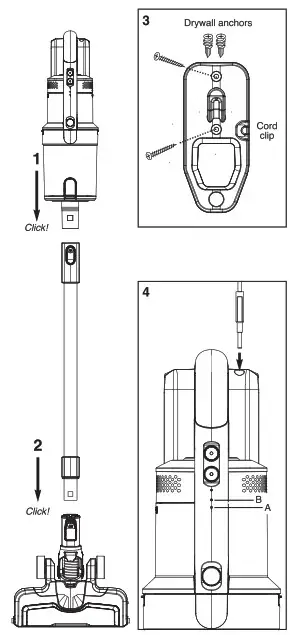 eureka NEC180 Series Cordless Stick Vacuum Cleaner- Easy assembly