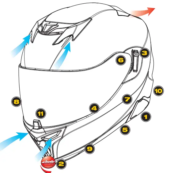 SCORPION EX -520 Air Smart Solid Matt Helmet - overview