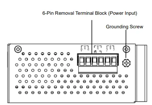 antaira LNP 1002G SFP 24 Series 10 Port Industrial Gigabit PoE Unmanaged Ethernet Switch - Front Panel 1