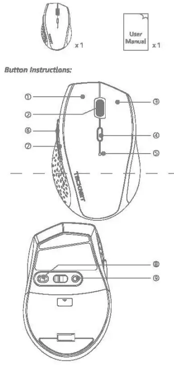 TECKNET EWM013085 Bluetooth Mouse-fig1