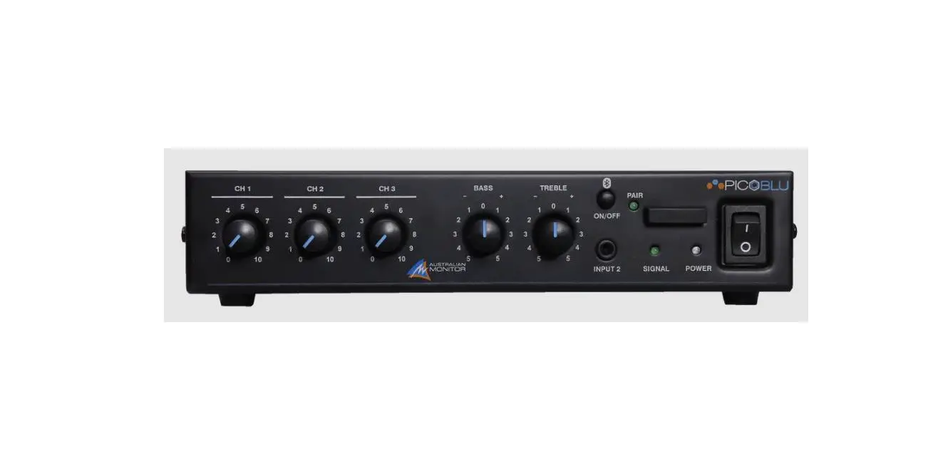 Australian Monitor Pico-rmk Picoblu 30w Mixer Amplifier Installation Guide Australian Monitor Pico-rmk Picoblu 30w Mixer Amplifier Installation Guide