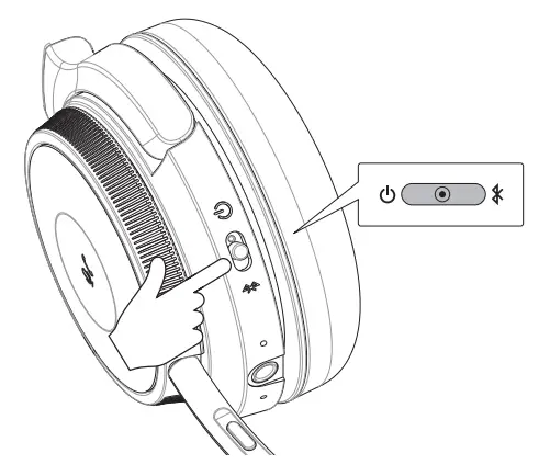 J BURROWS JB19BF18 Wireless Pro Headphones - Power On