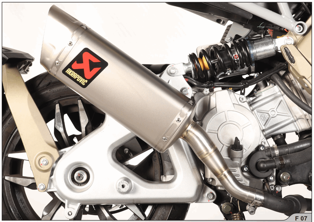AKRAPOVIC Italjet Dragster 125 Slip-On Motorcycle Exhaust - motorcycle