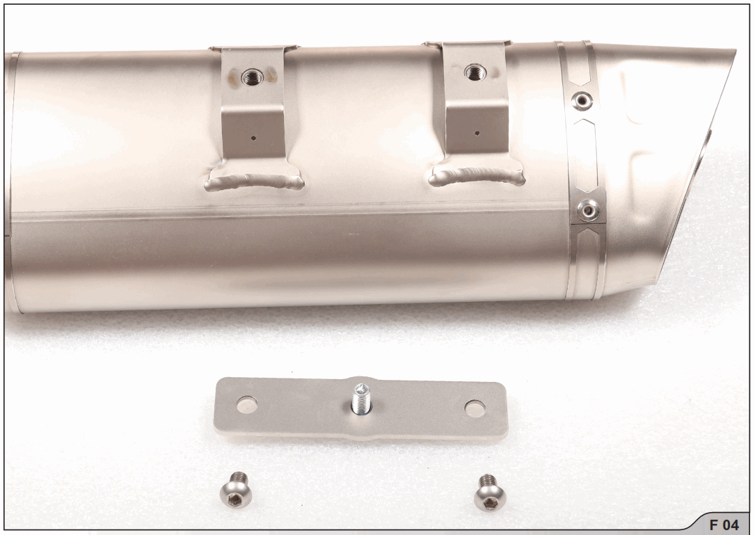 AKRAPOVIC Italjet Dragster 125 Slip-On Motorcycle Exhaust - threads