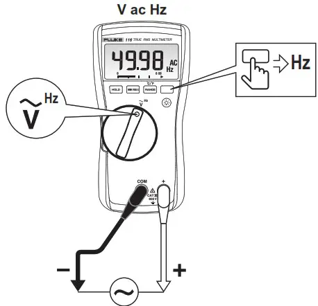 FLUKE 116 Digital Handheld Multimeter - Measuring Frequency