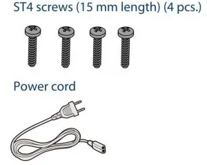 FIG 2 INCLUDED ACCESSORIES