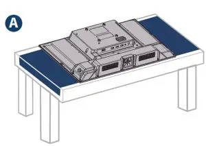 FIG 4 Carefully place your TV face-down