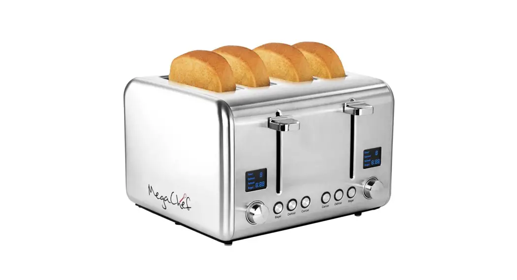 Megachef 4 Slice Toaster With 9 Preset Browning Settings User Manual