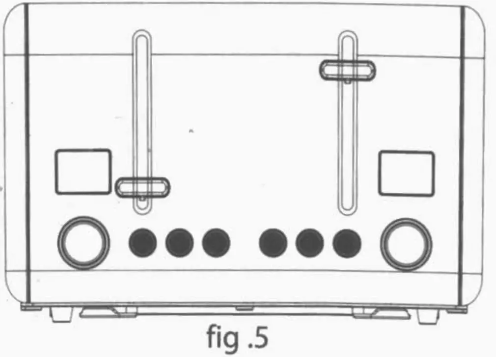 MegaChef 4 Slice Toaster with 9 Preset Browning Settings - fig 10