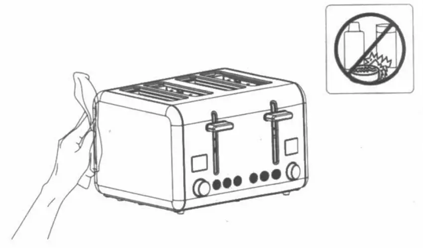 MegaChef 4 Slice Toaster with 9 Preset Browning Settings - fig 16