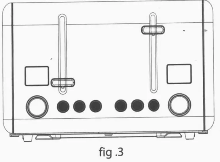 MegaChef 4 Slice Toaster with 9 Preset Browning Settings - fig 2