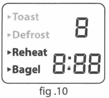 MegaChef 4 Slice Toaster with 9 Preset Browning Settings - fig 6