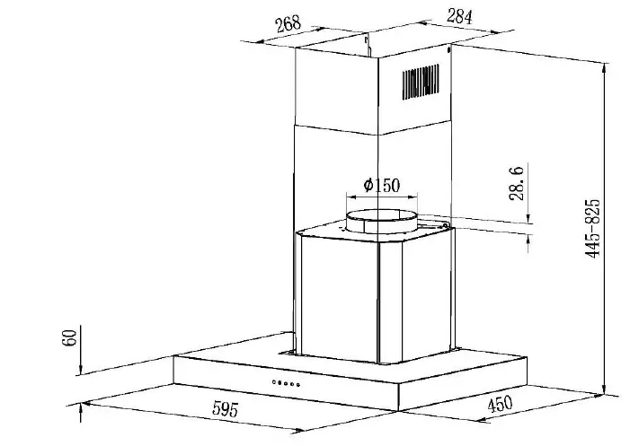 CIARRA CBCS6906D 125 Cooker Hood FIG 2