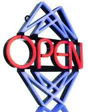 ELEMENT LUX Neon LED Open Sign for Business Window