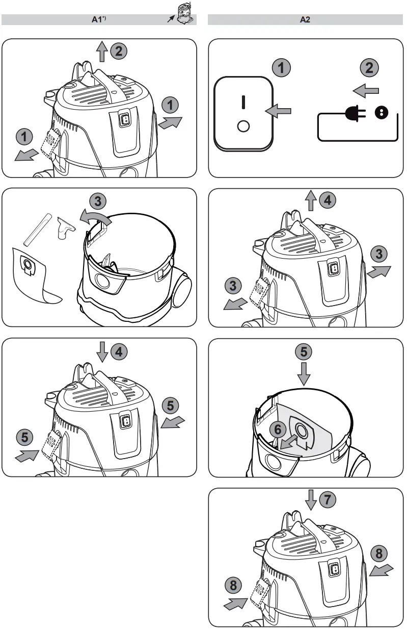 makita VC2000L vacuum cleaner wetdry - fig1