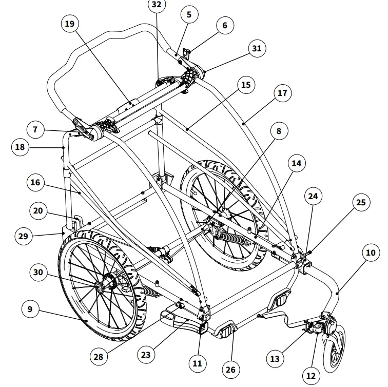 BURLEY-170555-D-Lite-X-Spare-Parts-FIG-1
