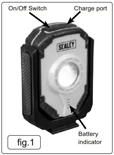 SEALEY LED315 15W COB RECHARGEABLE WORK LIGHT - MAINTENANCE