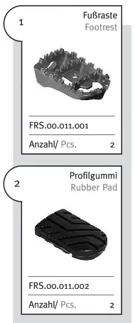 SW-MOTECH FRS.07.011.10501S Footrest Kit - 1