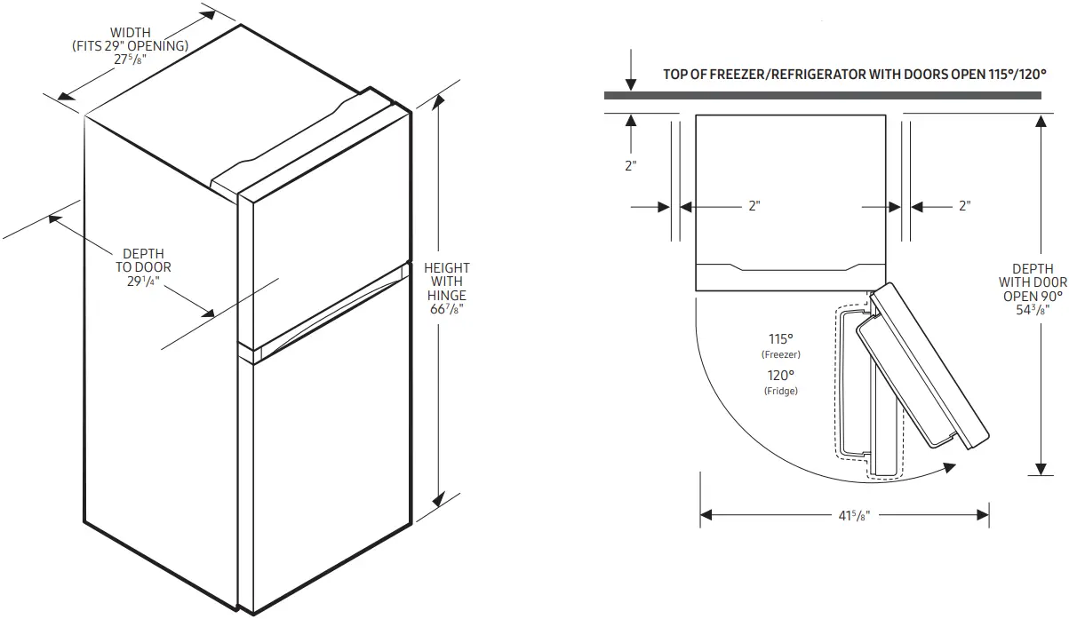 SAMSUNG RT16A6195SR 15 6 cu ft Top Freezer Refrigerator - fig 1