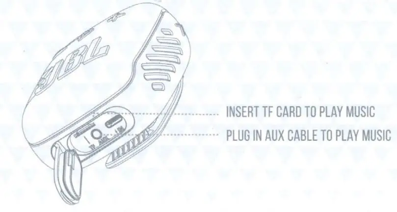 JBL WIND3 Portable Speakers User Guide - TF Aux in