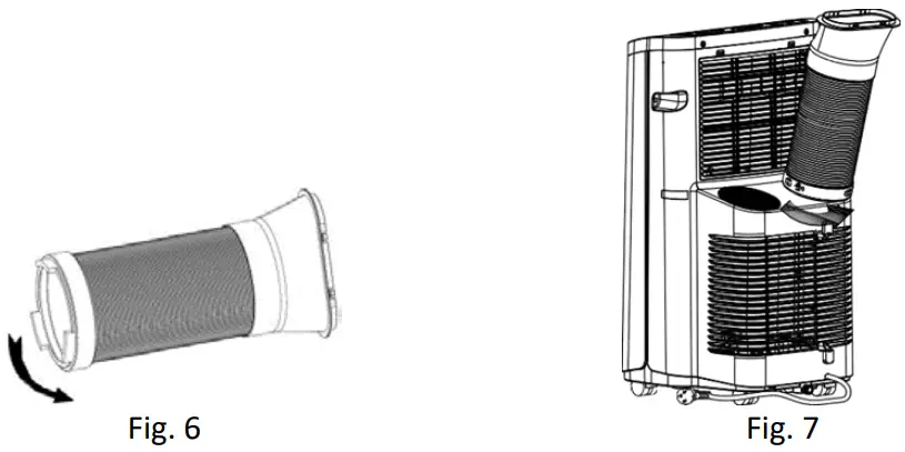 newair NAC14KWH02 3 in 1 Portable Air Conditioner - Assembling the Exhaust