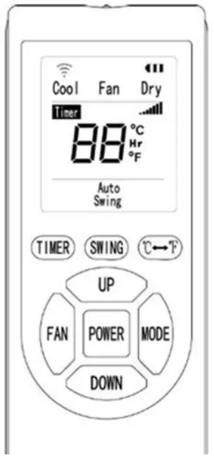 newair NAC14KWH02 3 in 1 Portable Air Conditioner - REMOTE CONTROL