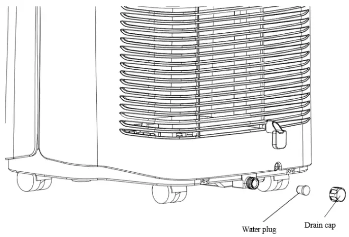 newair NAC14KWH02 3 in 1 Portable Air Conditioner - WATER FULL ALARM