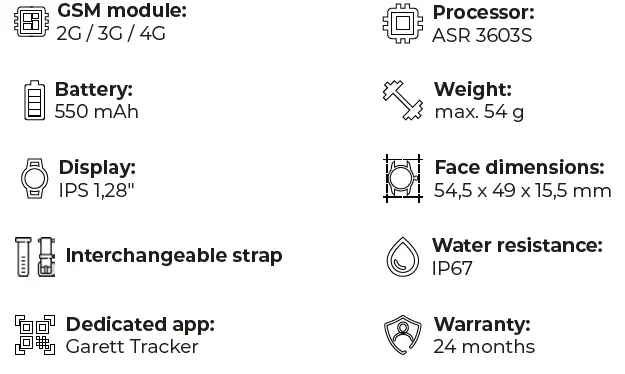 GARETT 5904238483923 Kids Focus 4G RT Smart Watch-35