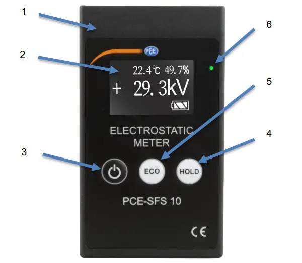 PCE-SFS 10 Measuring Range Magnetometer - description