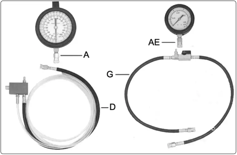 SEALEY VSE210 Fuel Injection Pressure Test Kit - BASIC TESTER