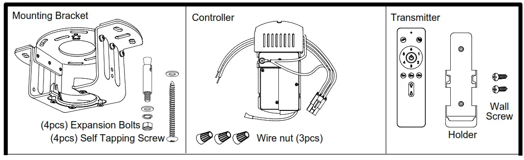 ParrotUncle BBA552206CA110V CEILING FAN - fig