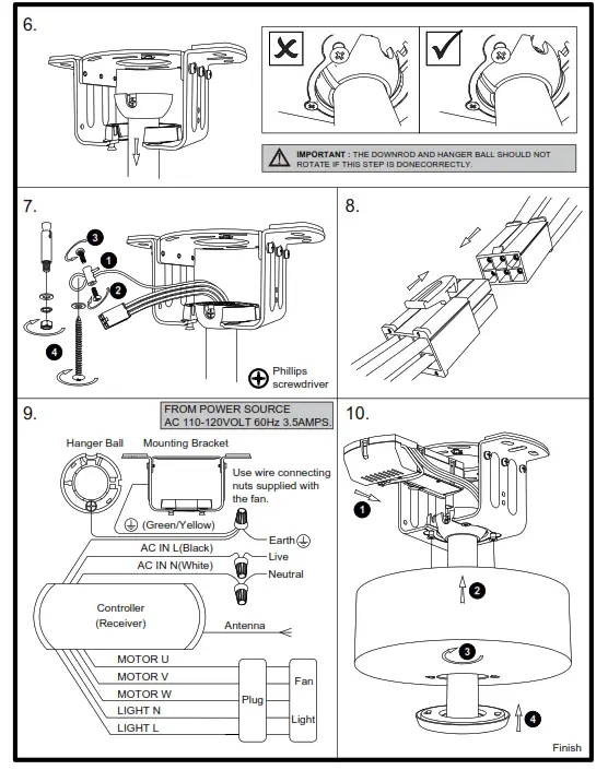 ParrotUncle BBA552206CA110V CEILING FAN - fig5